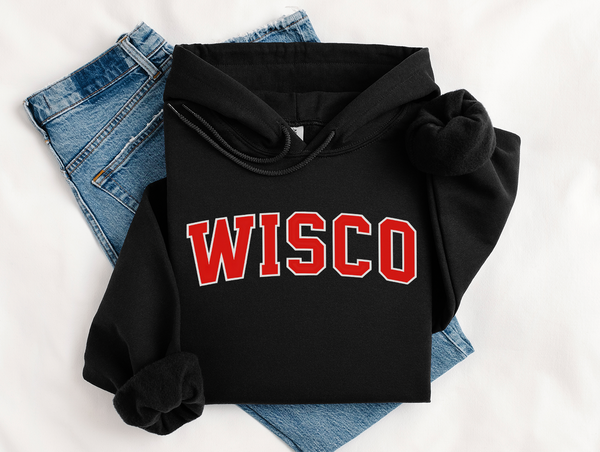 Wisco (Varsity) -Black Unisex Hoodie