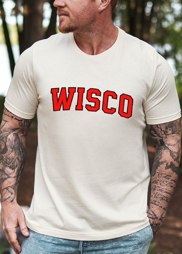 Wisco (Varsity) - Unisex Natural TShirt