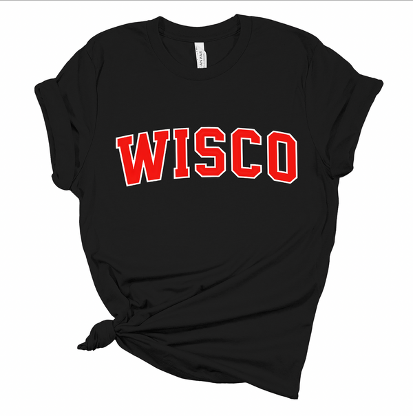 Wisco (Varsity) - Black Unisex TShirt