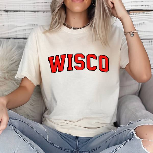 Wisco (Varsity) - Unisex Natural TShirt