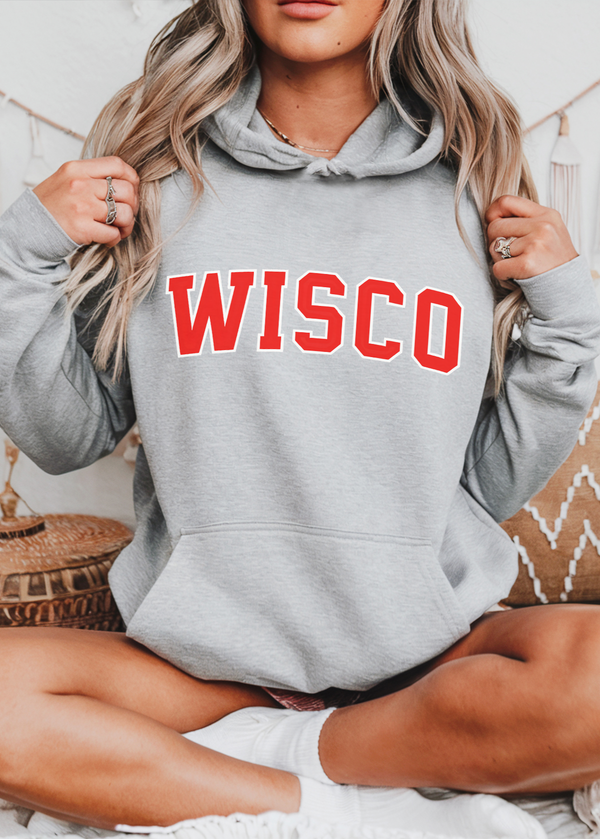 Wisco (Varsity) - Gray Unisex Hoodie