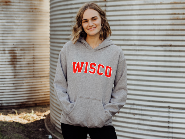 Wisco (Varsity) - Gray Unisex Hoodie