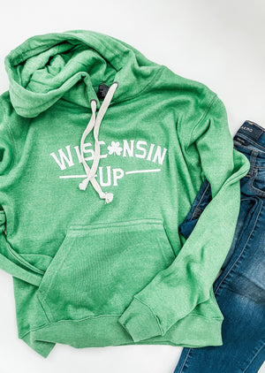 Wisconsin Up (Shamrock) - Unisex Hoodie